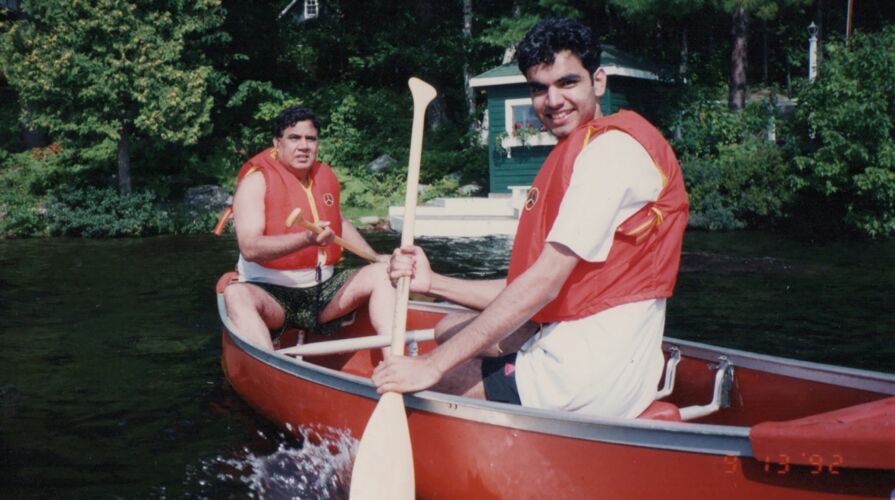ABU - Arshad and Abu in a boat - ©Arshad Khan